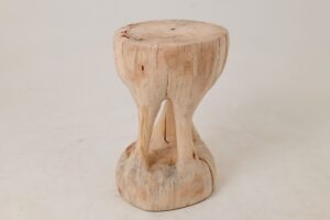 Sculptural Side Table, Stool, Solid Wood, Contemporary Design, gallery view 9