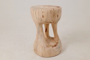 Sculptural Side Table, Stool, Solid Wood, Contemporary Design, gallery view 14