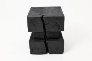 Ebonized Solid Wood Sculptural Stool / Side Table, Logniture, gallery view 3
