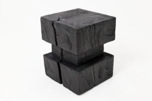 Ebonized Solid Wood Sculptural Stool / Side Table, Logniture, gallery view 4